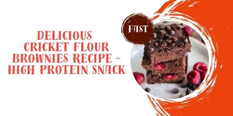 Delicious Cricket Flour Brownies Recipe – High Protein Snack