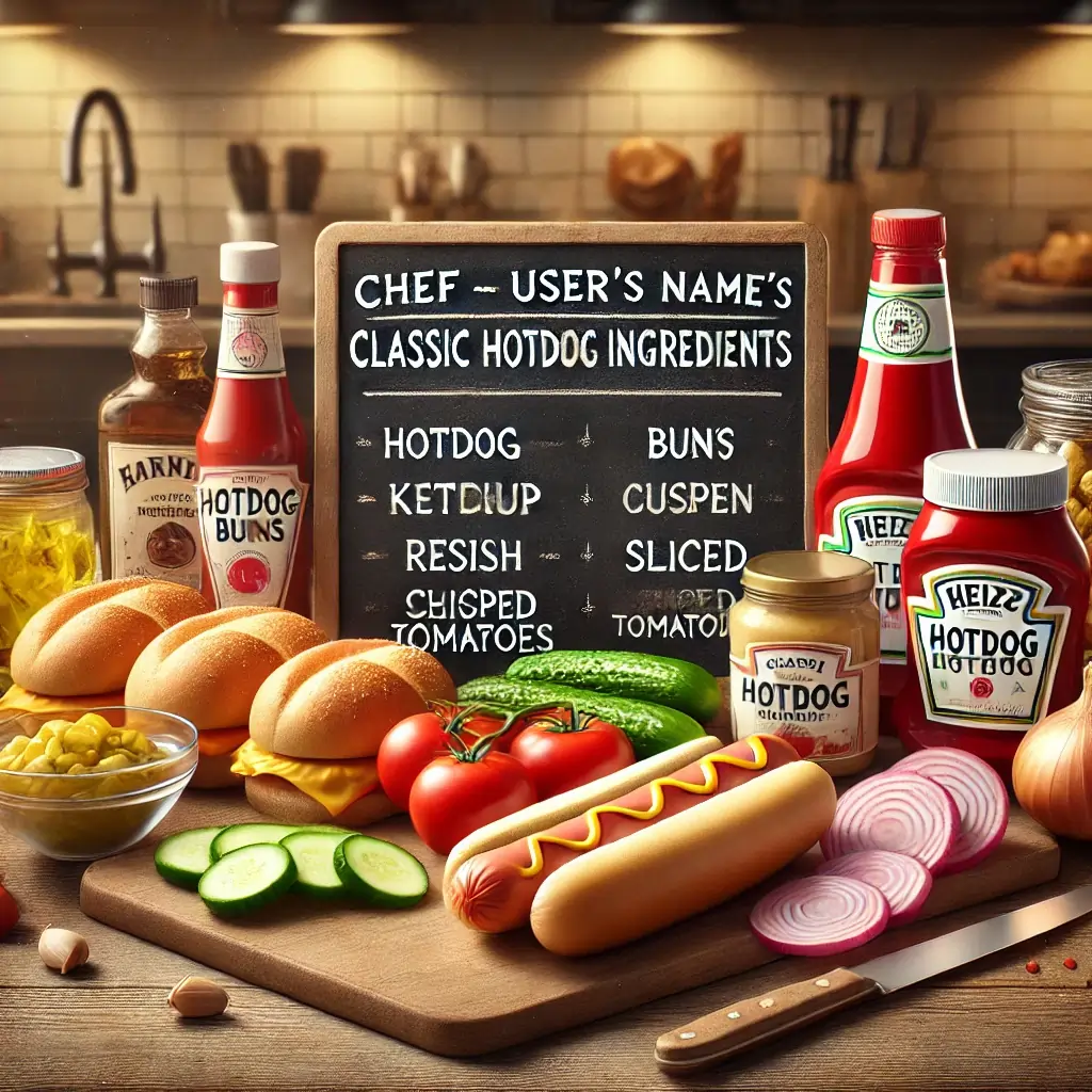 Ingredients for the Classic Hotdog Recipe